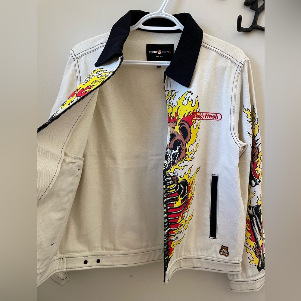 Teddy Fresh Up in Flames Bear Jacket - Unisex XS - Picture 3 of 5